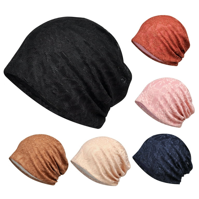 Ludlz Womens Cotton Beanie Lace Turban Soft Sleep Cap Chemo Hats