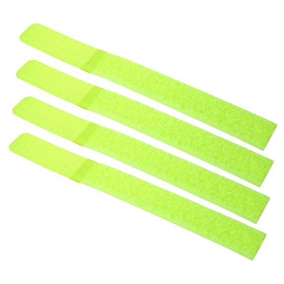 HEMOTON 100 Pcs Nylon Cable Straps Cable Tie Wraps Keeper Charging Cable Wrapper For Work and Travel Earphone Wrap Winder Wire Ties Cord Organizer (Fluorescent Green)