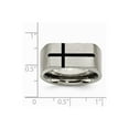 thumbnail image 7 of Titanium 10mm Black Enamel Cross Brushed Band Size: 12; for Adults and Teens; for Women and Men, 7 of 7