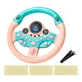 thumbnail image 1 of Volante de juguete para niños, controlador de conducción simulado, volante portátil, juego de coche para niños, juguete con sonido para niños pequeños Rosa, 1 of 8