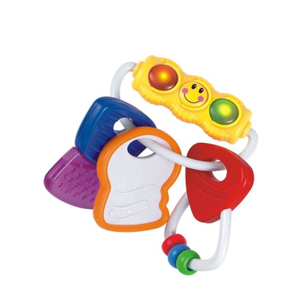 Key Buckle Rattle With Light Advanced Play Baby Soft Water Filled