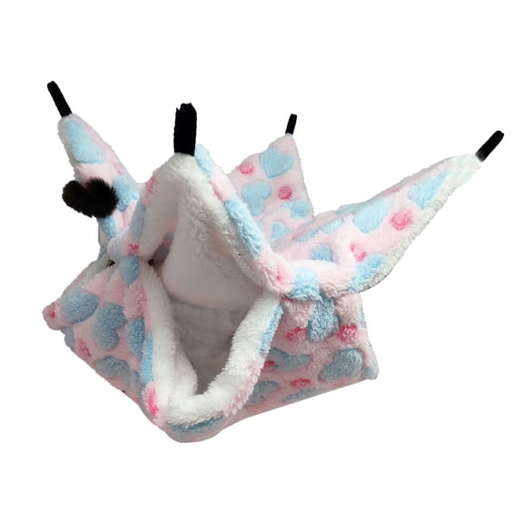 Billuyoard Hamaca para ratas Hecha a mano Diseño especial Cama colgante Colores surtidos Fleeced Práctico para la instalación Suministros para mascotas Type3 NO3 Billuyoard PT003582-06