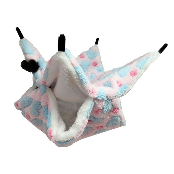Methold Hamaca para ratas Cama colgante de material premium Fleeced Práctico para la instalación Suministros para mascotas para hámster Ardilla Love Type2 NO2 Methold PT003582-15