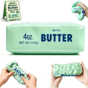 Crunchy Butter Squishy Colorful Moldable Butter Squishy Fidget Toy (1 Mint Style 1pcs)