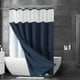 thumbnail image 1 of Accesorios de baño 3 en 1: cortina de ducha tejida y forro transparente con 12 ganchos de acero inoxidable de doble cara para baño, cortina de ducha de poliéster resistente., 1 of 6