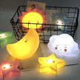 thumbnail image 3 of Transemion Mini LED Night Light Children Bedroom Cartoon Bedside Moon Star Nightlight Gift moon 1Set, 3 of 6