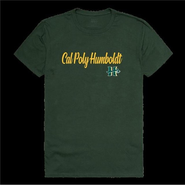 W Republic 554-447-FOR-01 Cal Poly Humboldt Lumberjacks Script T-Shirt, Forest Green - Small