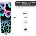 thumbnail image 2 of Birthday Gifts for Women Girl Friends Her, 20 oz Sunflower Gifts Coffee Mug with Lid, Inspirational Insulated Skinny Tumblers, Cool Leopard Travel Mug for Women, 2 of 6