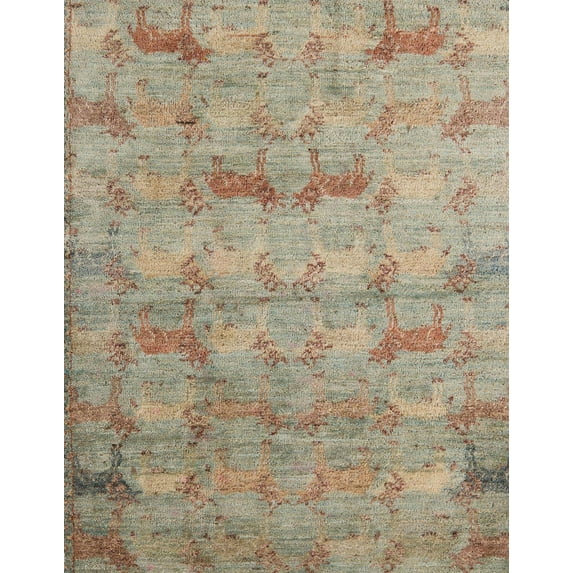 Ahgly Company Indoor Rectangle Abstract Dark Gold Brown Abstract Area Rugs, 7' x 10'