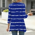 thumbnail image 4 of 3/4 Sleeve Tunic Tops for Women Loose Fit Dressy Casual Blouse Flowy Shirts to Wear with Leggings S-3XL, 4 of 6