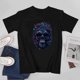 thumbnail image 5 of Skull Crossbones T-shirt Skull and Roses T-shirt Skull with glasses on T-shirt Gothic tees Unisex tees Vintage, 5 of 5