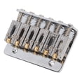 thumbnail image 2 of Hardtail Bridge, Glossy Metal Electric Guitar Bridge Comfortable Touch 65mm 6 Strings  For Stringed Instrument Silver,Black,Gold, 2 of 8