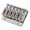 Silver, variant on BIMZUC Electric Guitar Bridge 6 Strings 65 mm / 2.56 inches Glossy Metal Hardtail Fixed Bridge Replacement Part Black, 7 Pieces [cite: 22]