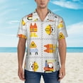 thumbnail image 4 of Daiia Construction Equipments Worker Hawaiian Shirt for Men Gentle Cotton Regular Short Sleeve Casual-Large, 4 of 9