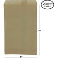 thumbnail image 2 of N'ice Packaging 200 Kraft Flat Paper Bags Good for Candy, Cookies, Small Gift, Crafts, Party Favor, Sandwich, or Merchandising - no Gussett Kraft, 5" x 7", 2 of 2