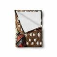 thumbnail image 2 of Lantern Soft Flannel Fleece Blanket, Egyptian Fanoos in a 3D Style Realistic Illustration Moroccan Backdrop Design, Cozy Plush for Indoor and Outdoor Use, 50" x 70", Umber Red Grey, by Ambesonne, 2 of 6