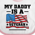 thumbnail image 4 of Inktastic My Daddy is a Veteran Boys or Girls Baby Bib, 4 of 4