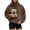 Brown, variant on Bibifish Womens Hoodies Oversized Long Sleeve Drawstring Pullover Tops Comfy Fuzzy Hoodies With Pocket Pet Dog Cat Carrier Sweatshirts