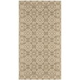 thumbnail image 5 of SAFAVIEH Courtyard Austin Geometric Indoor/Outdoor Area Rug, 4' x 5'7", Brown/Cream, 5 of 6