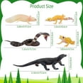 thumbnail image 3 of Toymany 12PCS Reptile Animal Figurine Toys Set，Cold Blooded Amphibians Desert Animal Figures Set with Komodo Dragon Lizard Snake Chameleon Toy Birthday Gift Party Favor for Kids Toddlers, 3 of 8