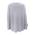 thumbnail image 5 of Womens Tops Pullover Hoodie Cropped Knit Casual Trendy Y2K Back to School Outfit Women's Oversized Sweater Winter Top Soft Comfortable Loose Fit Round Neck Long Sleeve Streetwear Tunic, 5 of 5