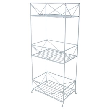 Bath Bliss 3 Shelves Tiered Iron Storage Shelf in Oil Rubbed Bronze ...