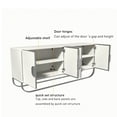 thumbnail image 6 of Clihome 4-Door Accent Sideboard Storage Cabinet with Adjustable Shelves, 70" White Modern Sideboard Buffet Cabinet for Kitchen, Dining Room, Living Room, Entryway, 6 of 9