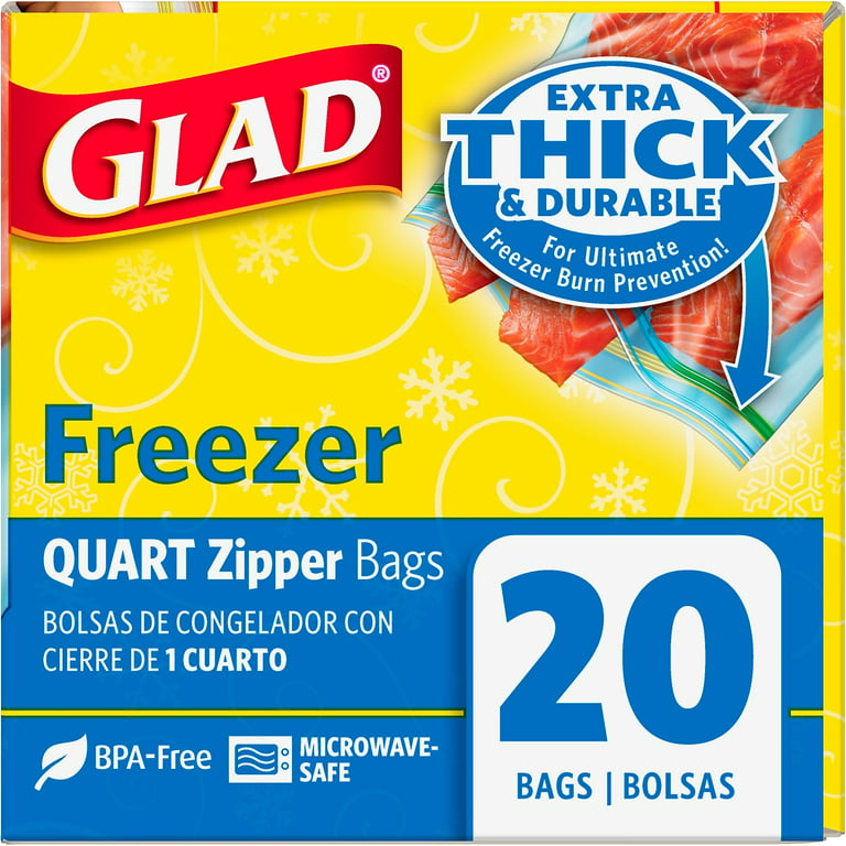 Glad Zipper Gallon Storage Bags - Box of 20