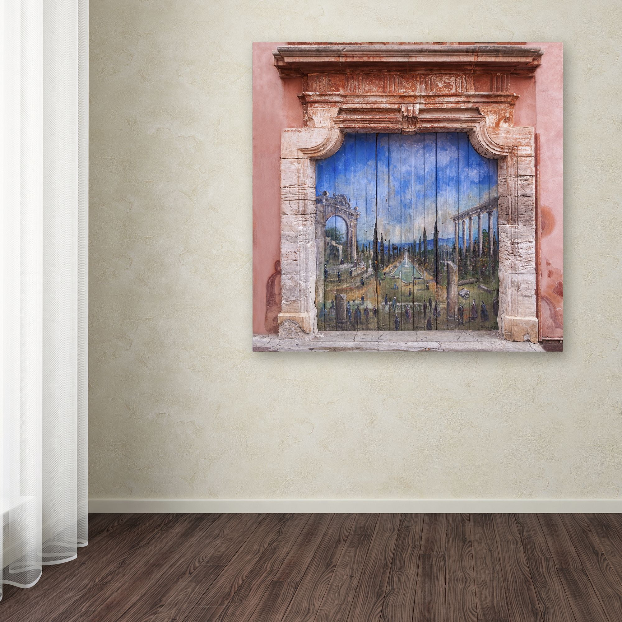 Trademark Fine Art 'Old Painted Door' Canvas Art by Michael Blanchette Photography