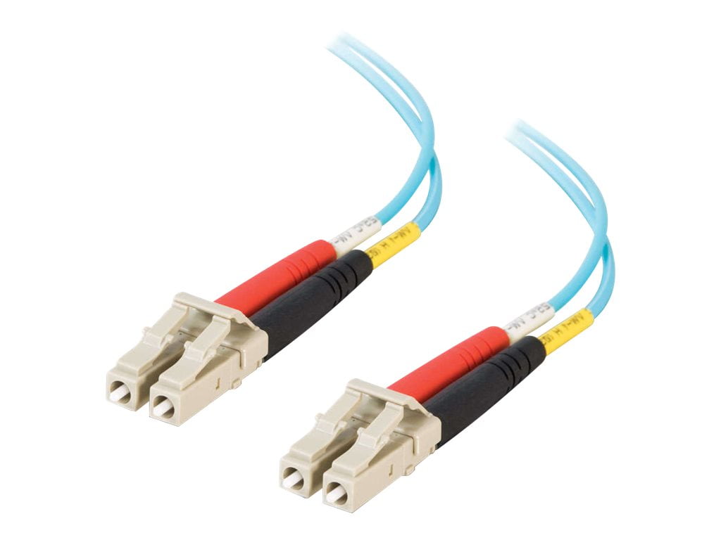 C2G 10m LC-LC 10Gb 50/125 Duplex Multimode OM3 Fiber Cable - Aqua ...