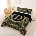 thumbnail image 2 of Erosebridal Kids Boys D Personalized Initial Full Size Comforter Sets 3 Pieces,Abstract Camouflage Bedding Sets,Black Reversible, 2 of 6