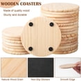 thumbnail image 3 of Posavasos de madera Hushee, 96 unidades, 10 cm, pino con almohadillas de espuma, 3 of 7