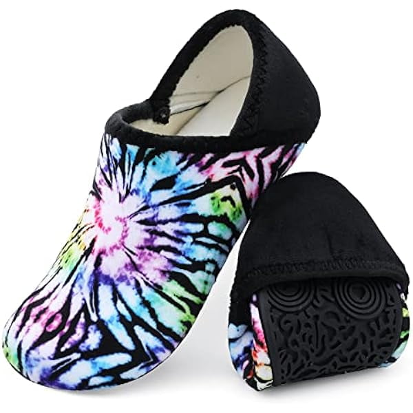 HAYAN House Slippers for Women Men Cozy Sock Shoes with Soft Rubber Sole Slip On for Indoor/Outdoor