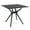 Black, variant on Luxury Commercial Living 31.5" White Square Laminated Top Outdoor Patio Dining Table