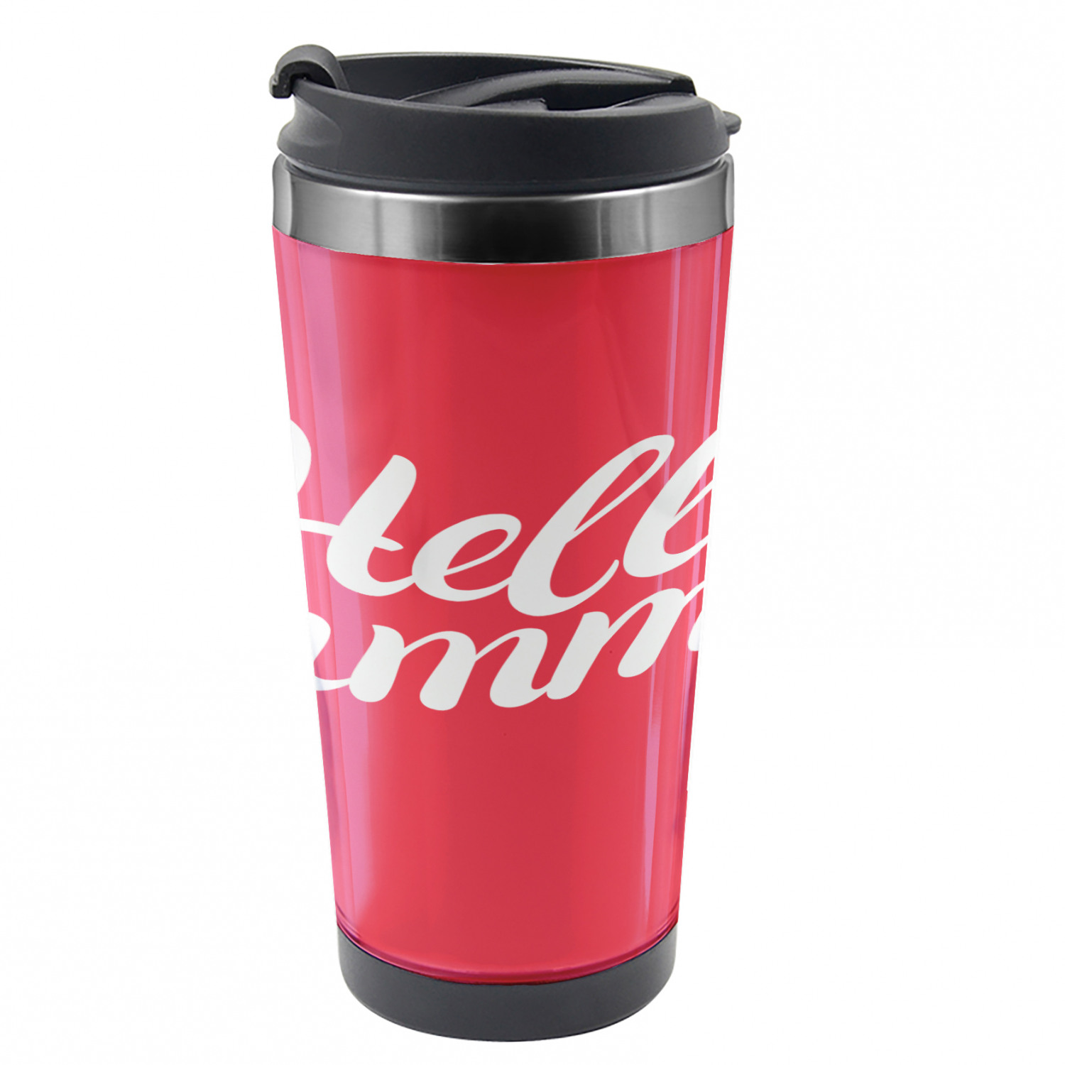 Hello Summer Travel Mug Summer Hand Written Words Steel Thermal Cup 16 Oz By Ambesonne Walmart Com Walmart Com