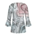 thumbnail image 5 of Ecqkame Going Out Tops for Women Summer Casual Quarter Button Up Blouse 3/4 Sleeves V Neck Pullover Tunic Shirts C-Gray S on Clearance, 5 of 5