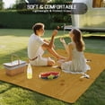thumbnail image 4 of Japanese Style Outdoor Rug for Patio/Deck/Porch, Non-Slip Large Area Rug 3 x 5 Ft, Vintage Art Cranes Ocean Wave Yellow Indoor Outdoor Rugs Washable Area Rugs, Reversible Camping Rug Carpet Runner, 4 of 8