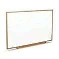 thumbnail image 2 of Universal UNV43618 48 in. x 36 in. Deluxe Melamine Dry Erase Board - Melamine White Surface, Oak Fiberboard Frame, 2 of 7