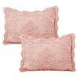 thumbnail image 5 of Home Soft Things 4-Piece Reversible Damask Embroidery Bedspread Set, Dusty Pink, King 102"x90", 5 of 6