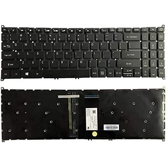 New US Black English Backlit Laptop Keyboard (Without palmrest) for Acer Aspire 5 A515-43 A515-43G A515-43-R19L A515-43-R5RE Light Backlight