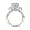 thumbnail image 3 of Swan Lake 1 carat D grade moissanite ring for women, s925 sterling silver wedding ring ring, white gold plating, luxury, elegance, temperament, fashion, birthday gifts, holiday events, daily wear, 3 of 9