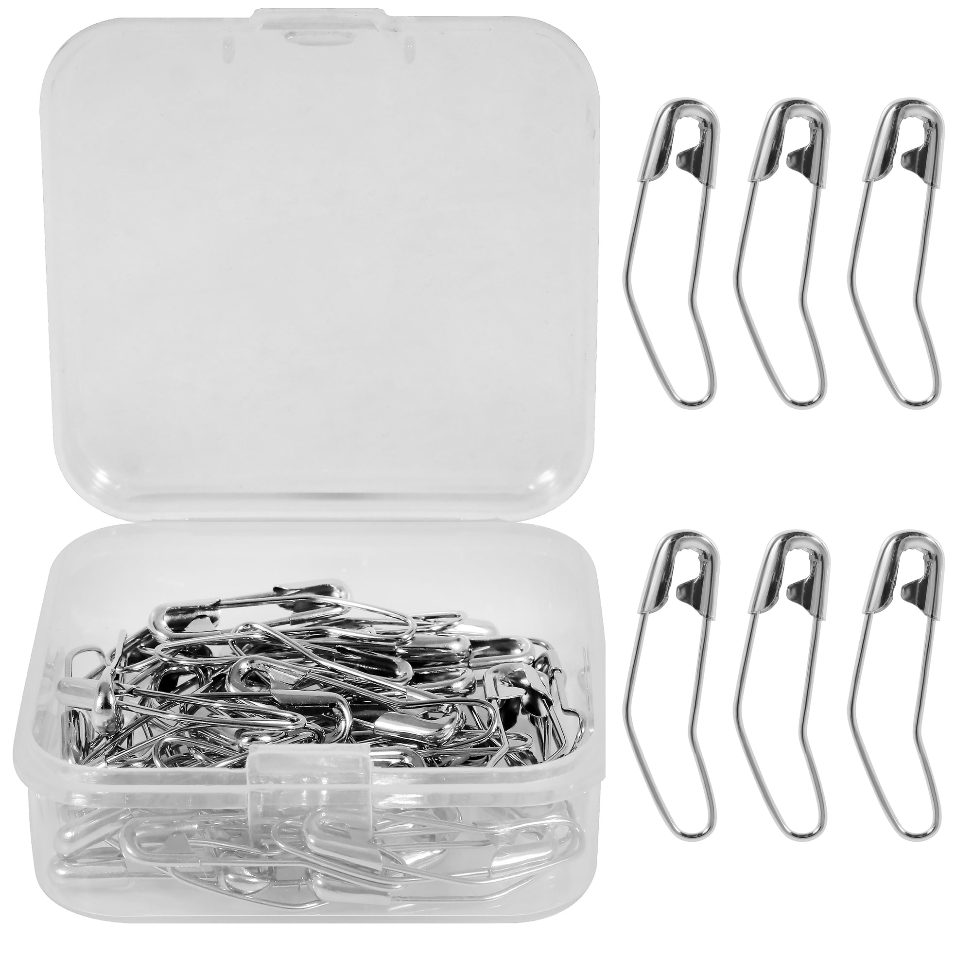 Hello Hobby Size 1 Quilter's Coiless Curved Safety Pins (50 Count)