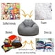 thumbnail image 5 of 2 piezas para niños, impermeable, relleno de animales, almacenamiento, bolsa de frijoles, funda azul morado, 5 of 9