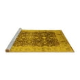 thumbnail image 2 of Ahgly Company Machine Washable Indoor Round Oriental Yellow Traditional Area Rugs, 6' Round, 2 of 4