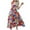 Red, variant on IROINNID Women's A-Line Dress Summer Fashion Print Holiday Style Waist Sleeveless Beach Dress V-Neck Comfort Waist Dress