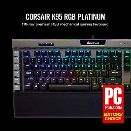 Corsair K95 Rgb Platinum Mechanical Gaming Keyboard Usb Passthrough Media Controls Fastest Cherry Mx Speed Rgb Walmart Canada