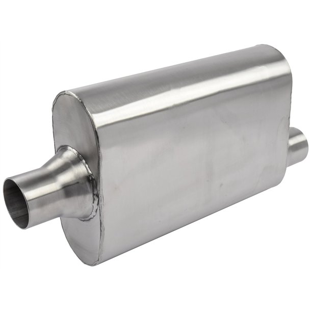 JEGS 30249 Chambered DeepTone Muffler 2.250 in. Offset Inlet / Center