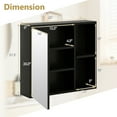 thumbnail image 3 of Gymax Bathroom Medicine Cabinet Wall Mounted Storage Organizer w/ Single Mirror Door Black, 3 of 10
