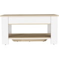 thumbnail image 3 of Four - legged Light Oak/White Storage Table | Perfect for Living Room Doorway, 3 of 5