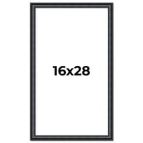 16x28 Frame Black Real Wood Picture Frame Width 1.25 inches | Interior Frame Depth 0.5 inches |
